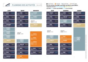 Horaires d'ouverture du centre d'aquagym Aquapassion
